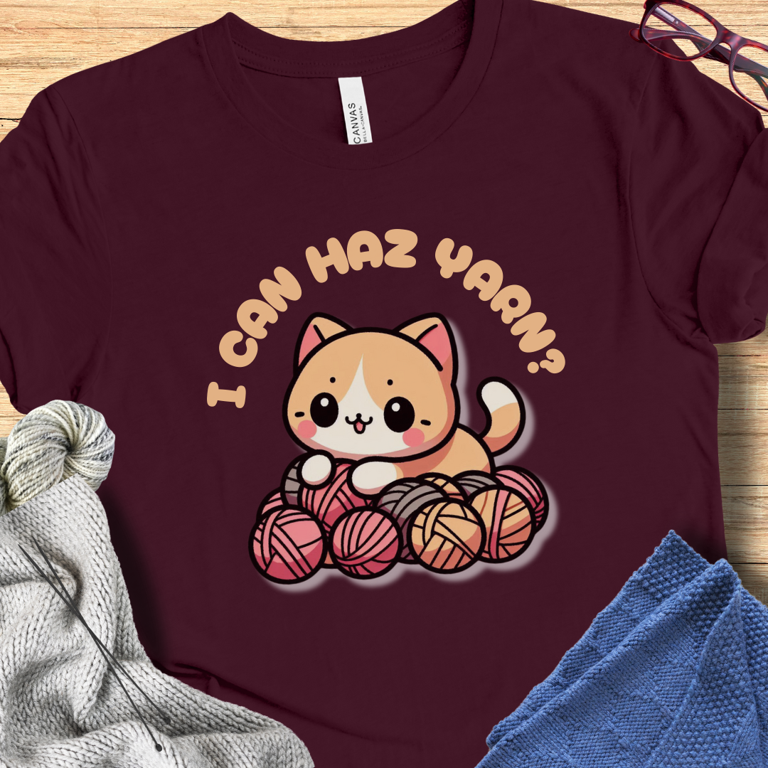 'I can haz yarn?' t-shirt