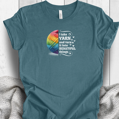 'Yarn to Beauty' t-shirt