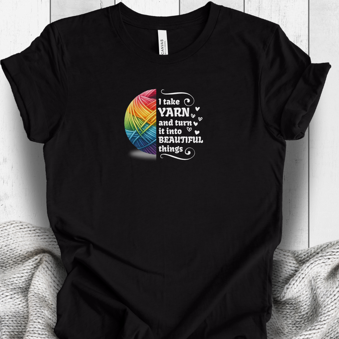 'Yarn to Beauty' t-shirt