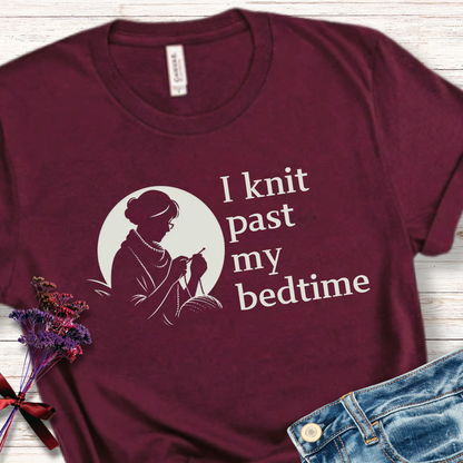 'I knit past my bedtime' t-shirt