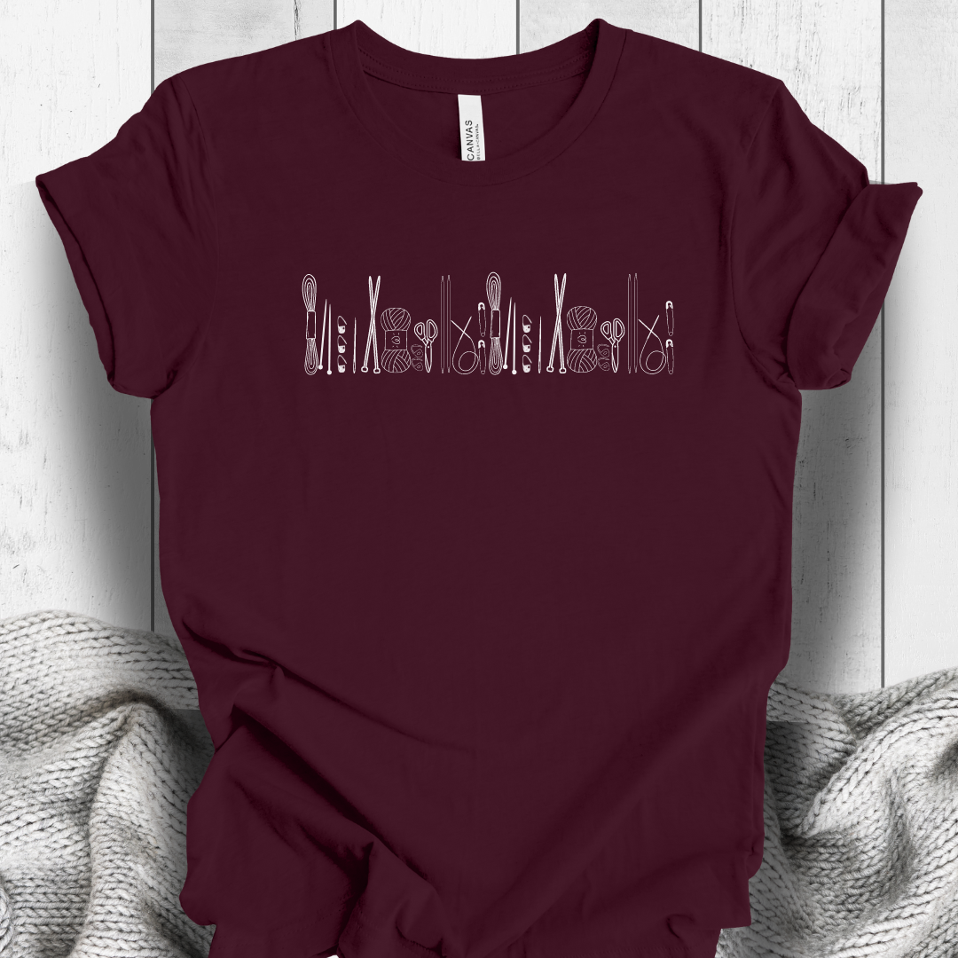 'Knitting Tools' t-shirt