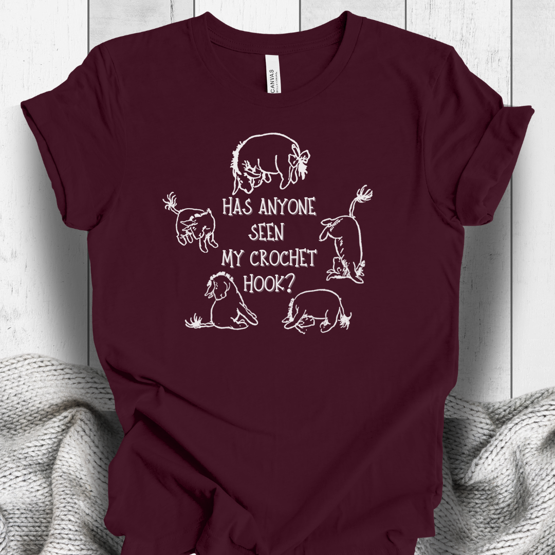 'Eeyore Lost Crochet Hook' t-shirt