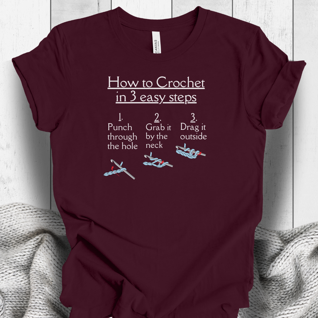 'How to Crochet' t-shirt