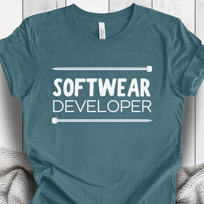 'Softwear Developer' Knitting t-shirt