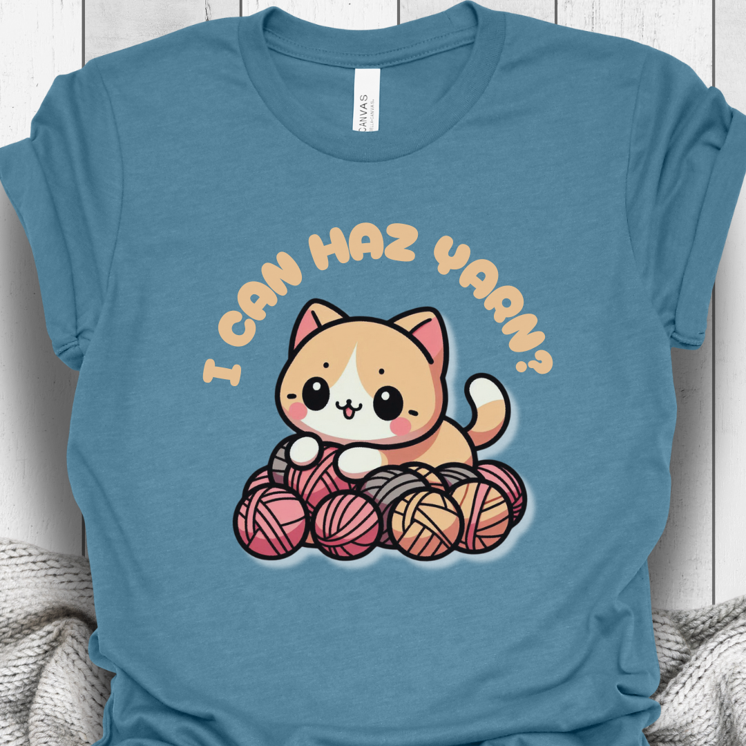 'I can haz yarn?' t-shirt