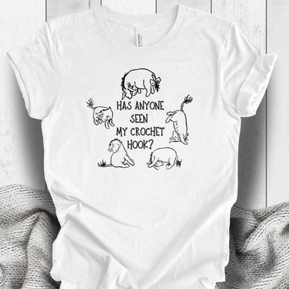 'Eeyore Lost Crochet Hook' t-shirt