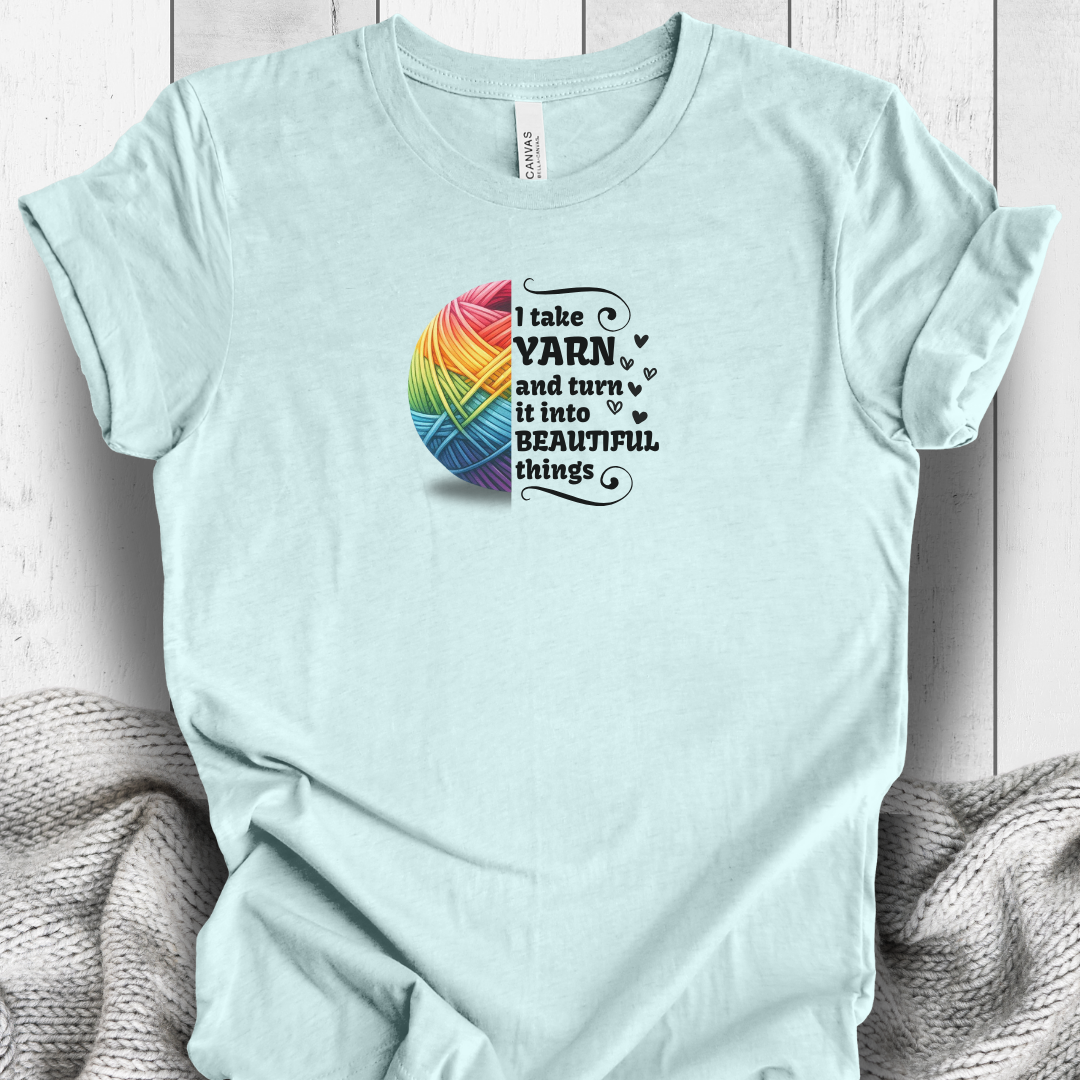 'Yarn to Beauty' t-shirt