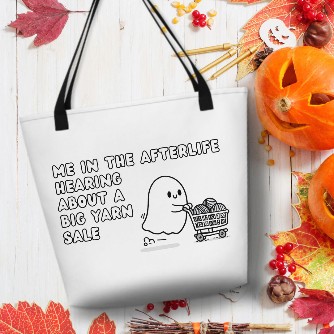 'Me in the Afterlife' Large Tote Bag