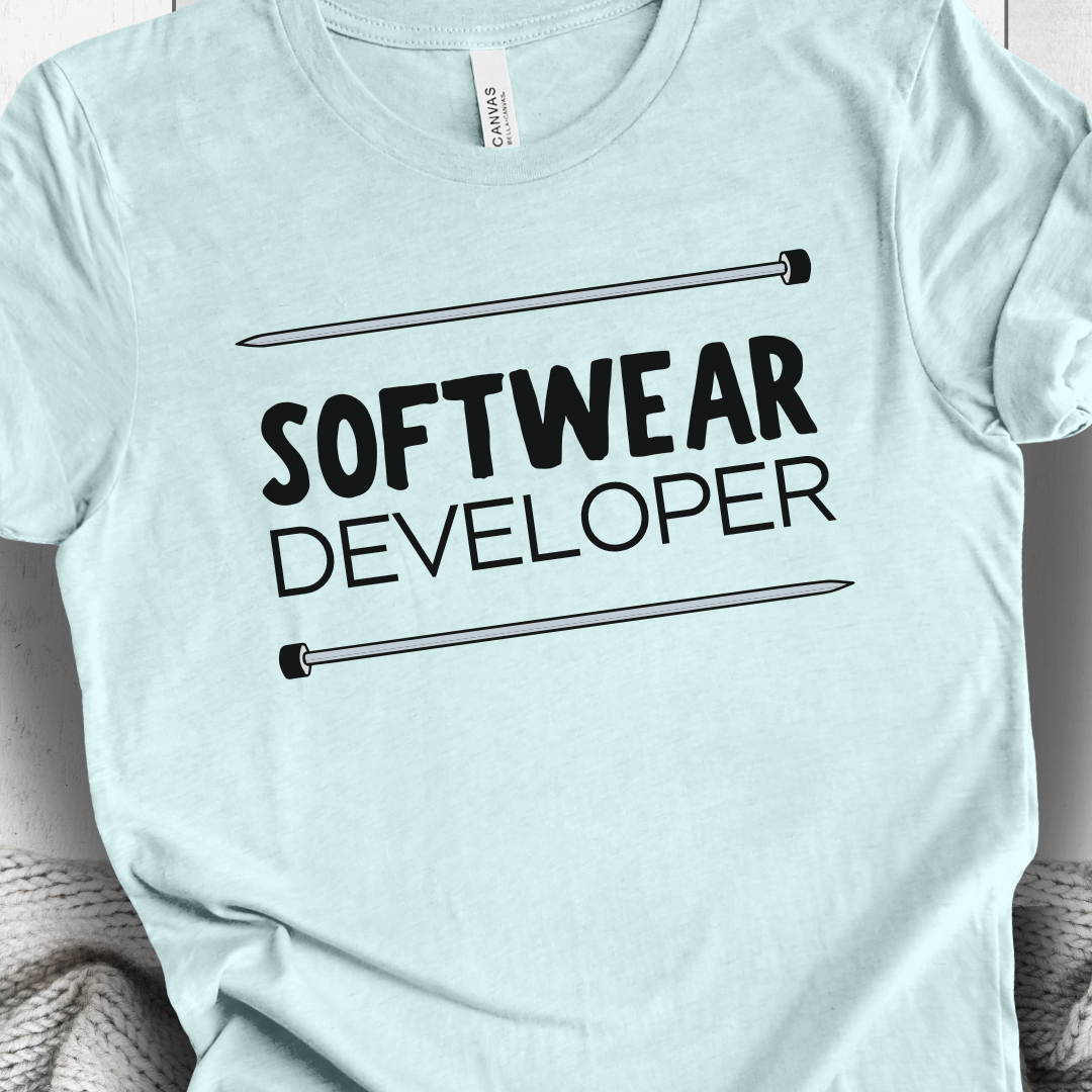 'Softwear Developer' Knitting t-shirt