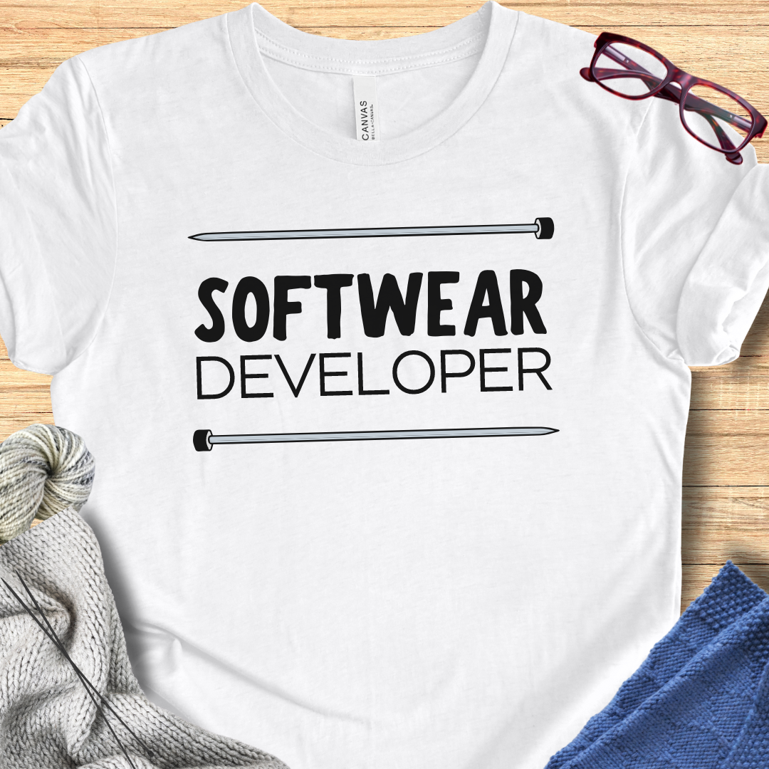 'Softwear Developer' Knitting t-shirt