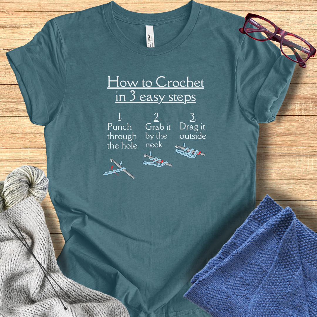 'How to Crochet' t-shirt