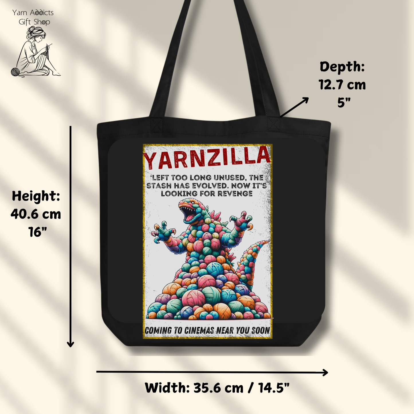 'Yarnzilla' Eco Tote Bag