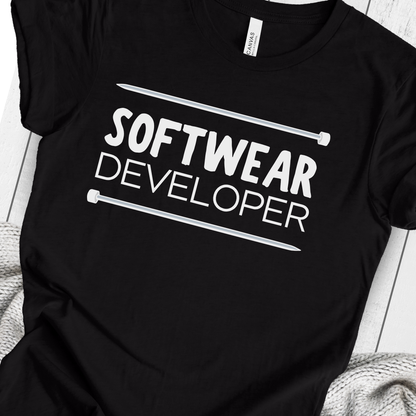 'Softwear Developer' Knitting t-shirt