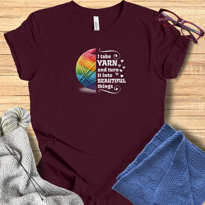 'Yarn to Beauty' t-shirt