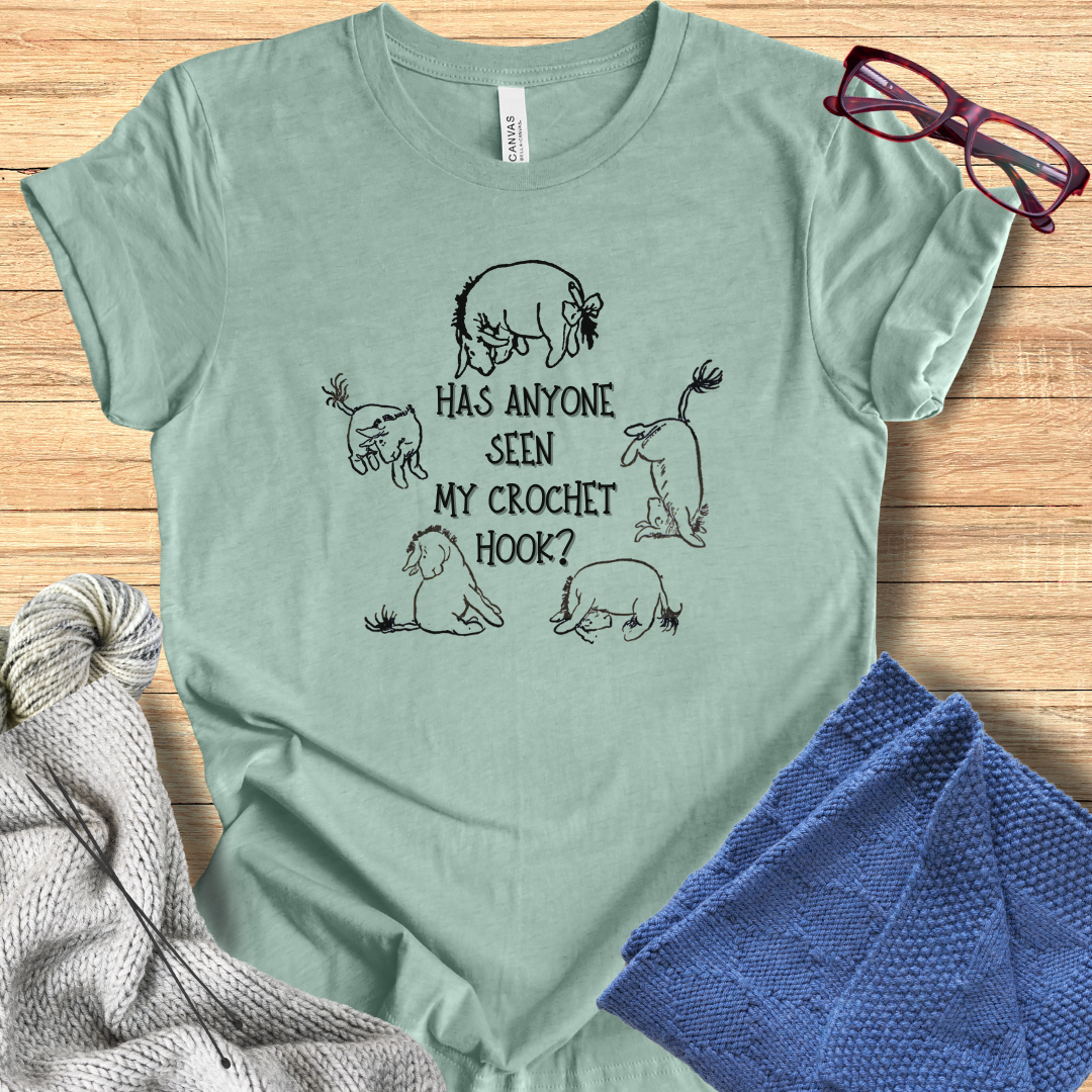 'Eeyore Lost Crochet Hook' t-shirt