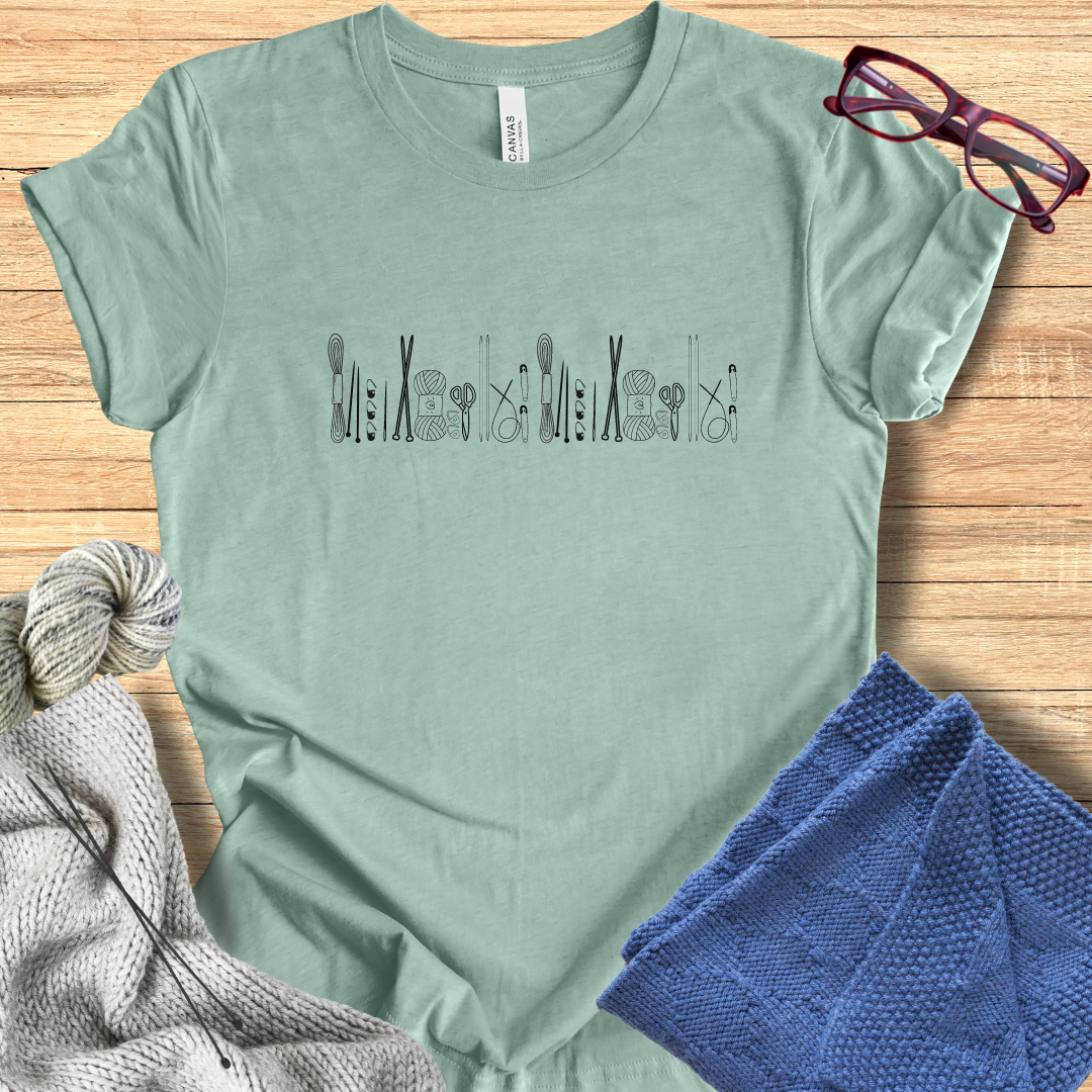 'Knitting Tools' t-shirt