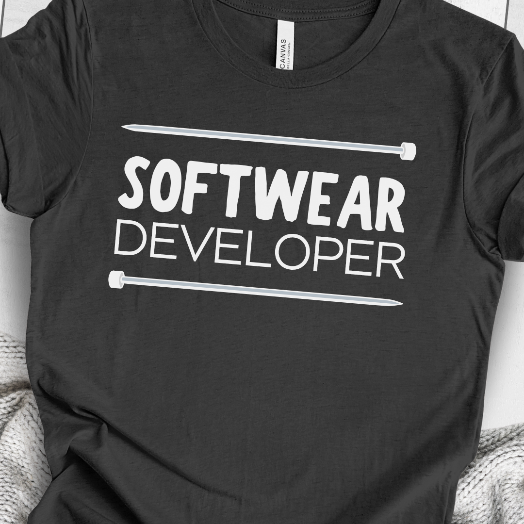 'Softwear Developer' Knitting t-shirt