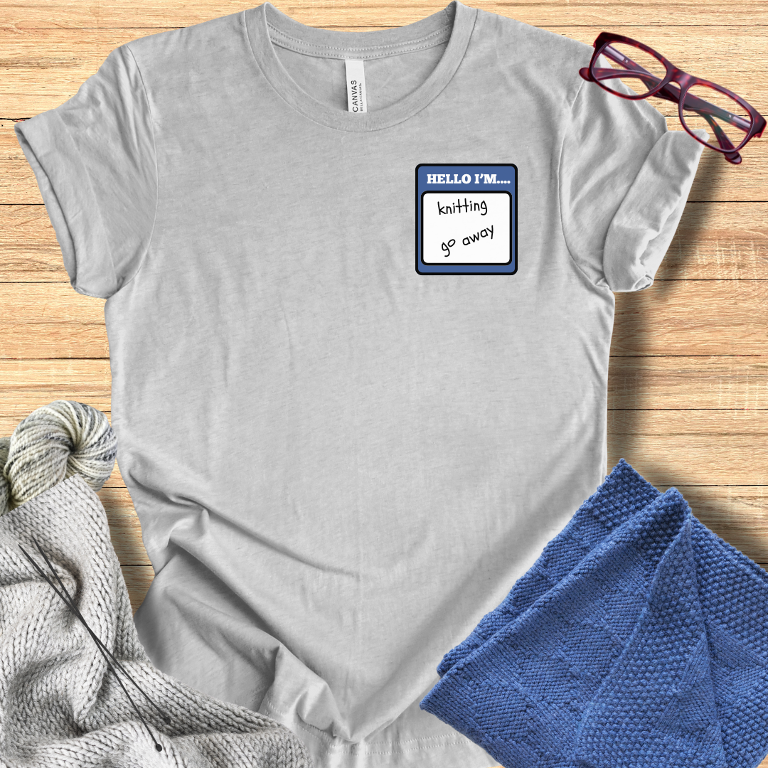 'Hello I'm... knitting' t-shirt