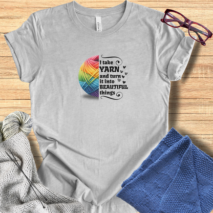 'Yarn to Beauty' t-shirt