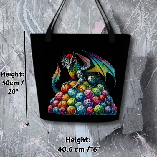 Yarn Dragon Large Premium Tote Bag