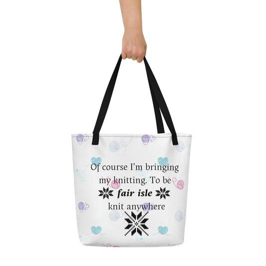 'Fairisle' All-Over Print Heavy Duty Tote Bag