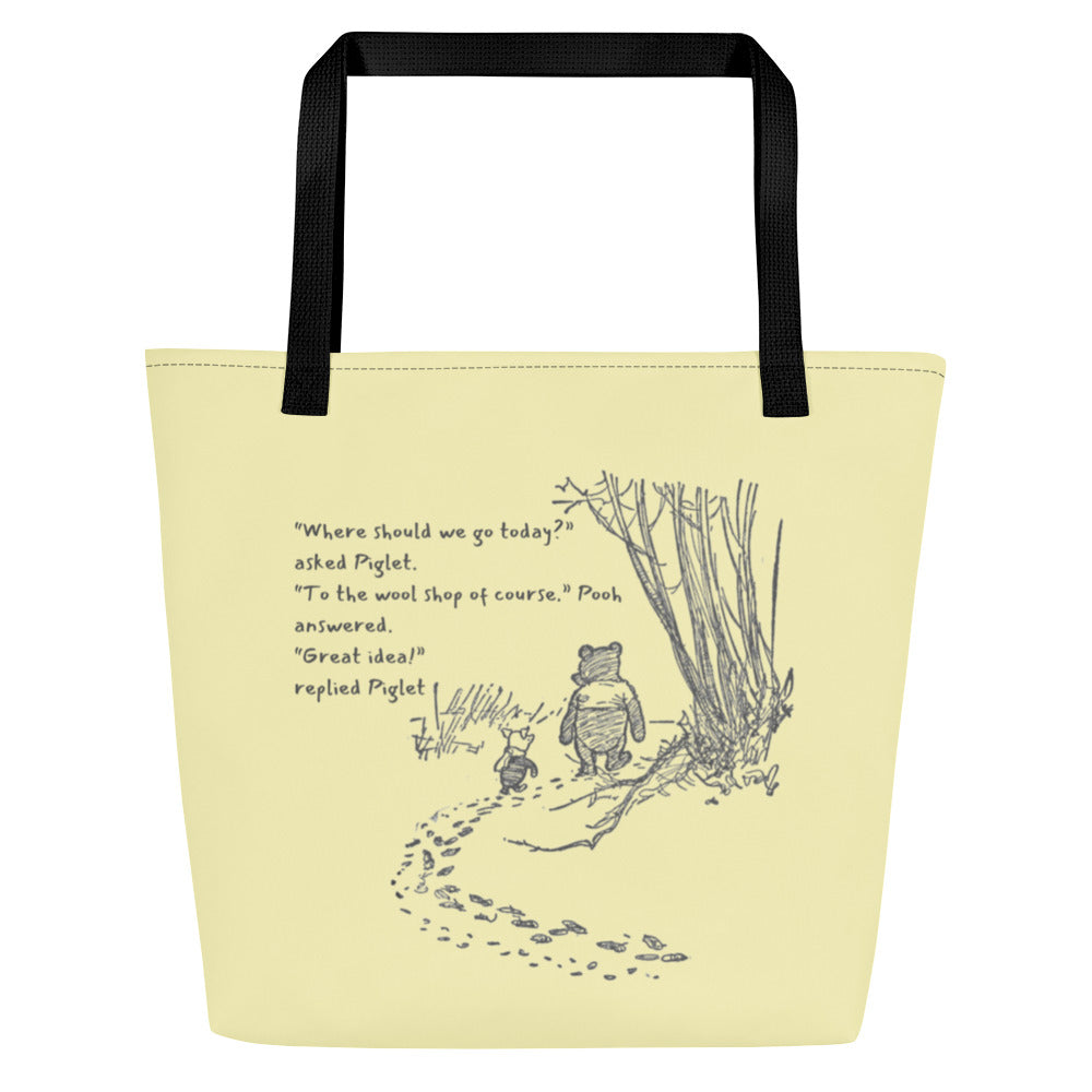 'Pooh and Piglet' Large Tote Bag