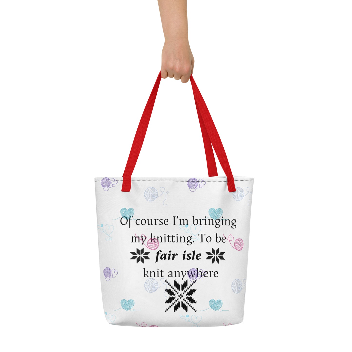 'Fairisle' All-Over Print Heavy Duty Tote Bag