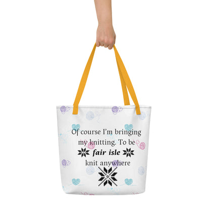 'Fairisle' All-Over Print Heavy Duty Tote Bag