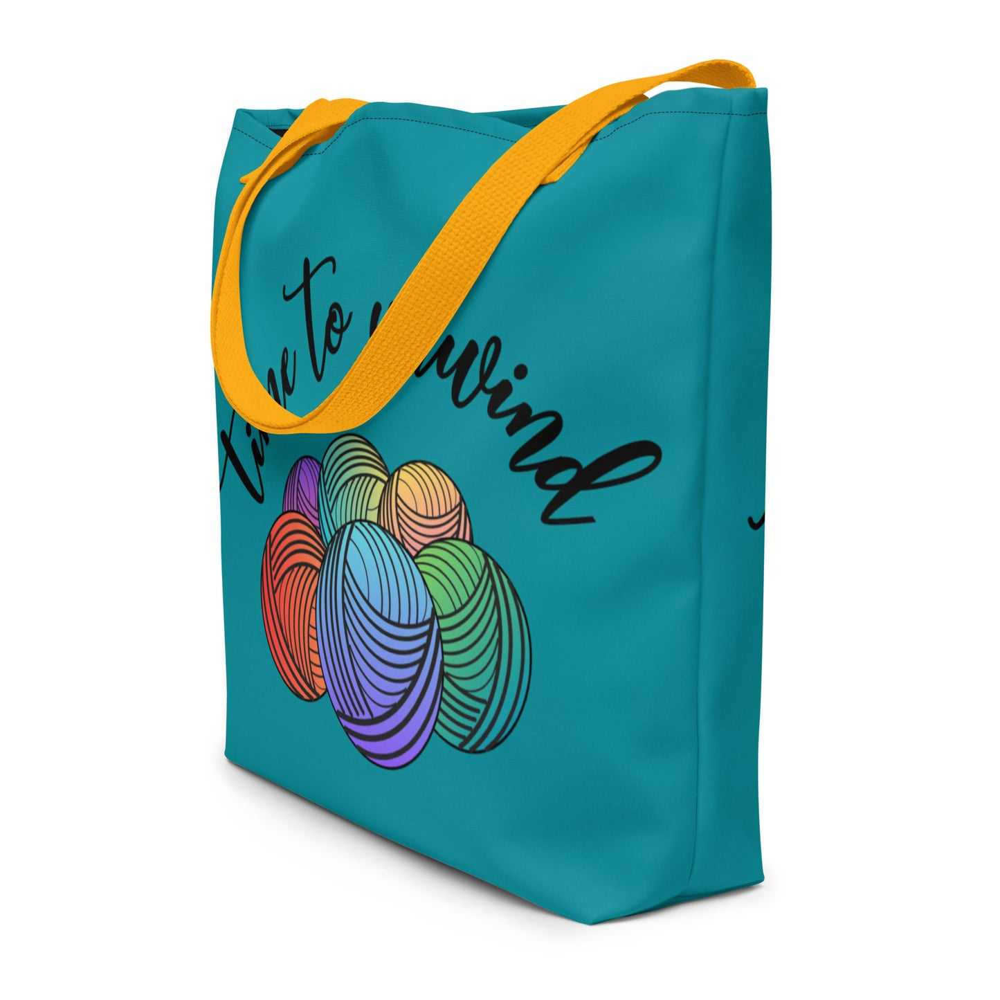 'Time to Unwind' Large Tote Bag