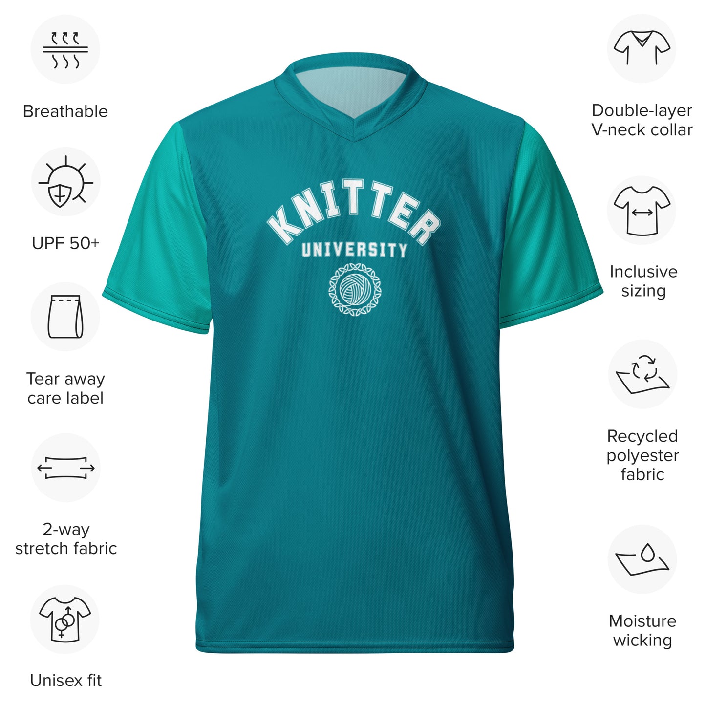 'Knitter' Lightweight short sleeve sports jersey