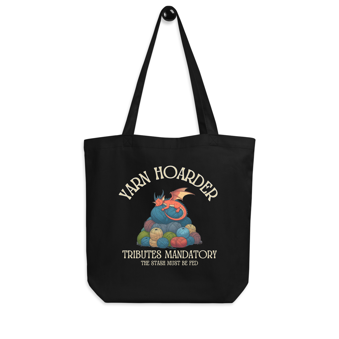 'Yarn Hoarder Dragon' Eco Tote Bag