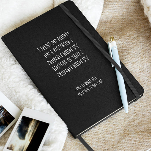 Hardcover bound notebook - Self Control