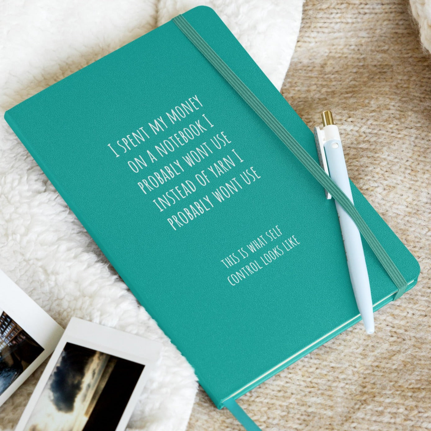 Hardcover bound notebook - Self Control