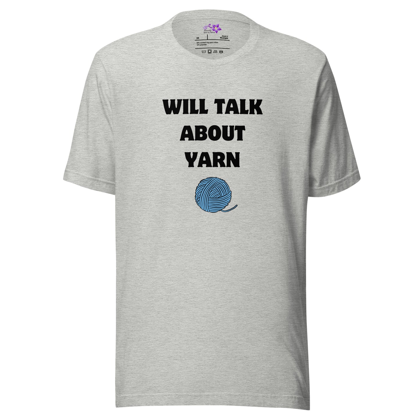 'Will Talk About Yarn' Crew Neck T-Shirt