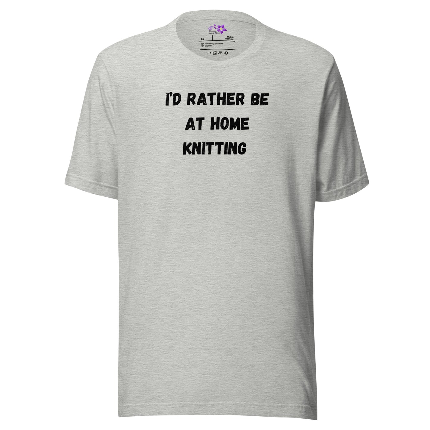 'Rather Be Knitting' Crew Neck  T-Shirt