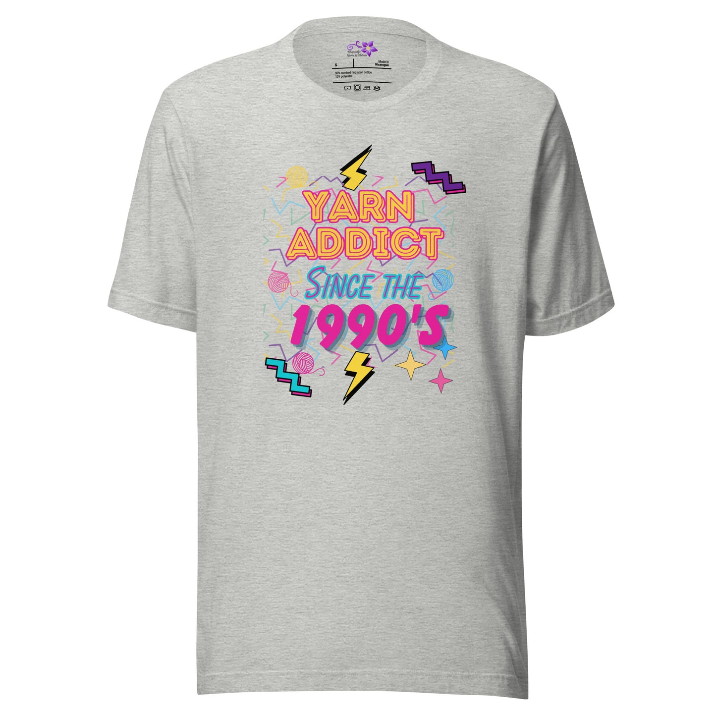 '90's Yarn Addict' Crew Neck T-Shirt