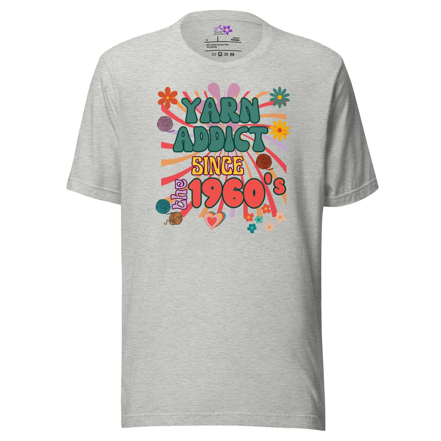 '60's Yarn Addict' Crew Neck T-Shirt