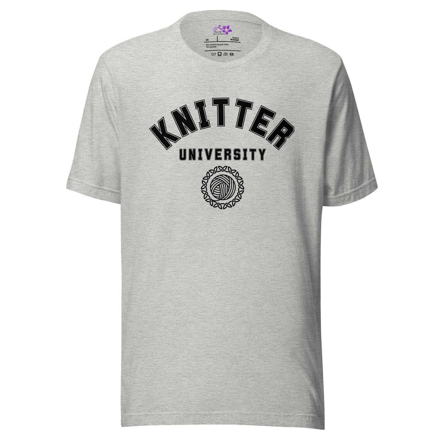 'Knitter University' Crew Neck T-Shirt