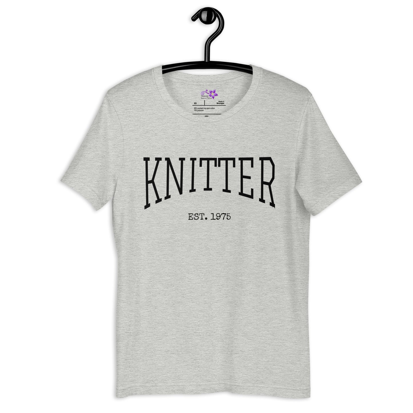 Personalized 'Knitter' Crew Neck T-Shirt