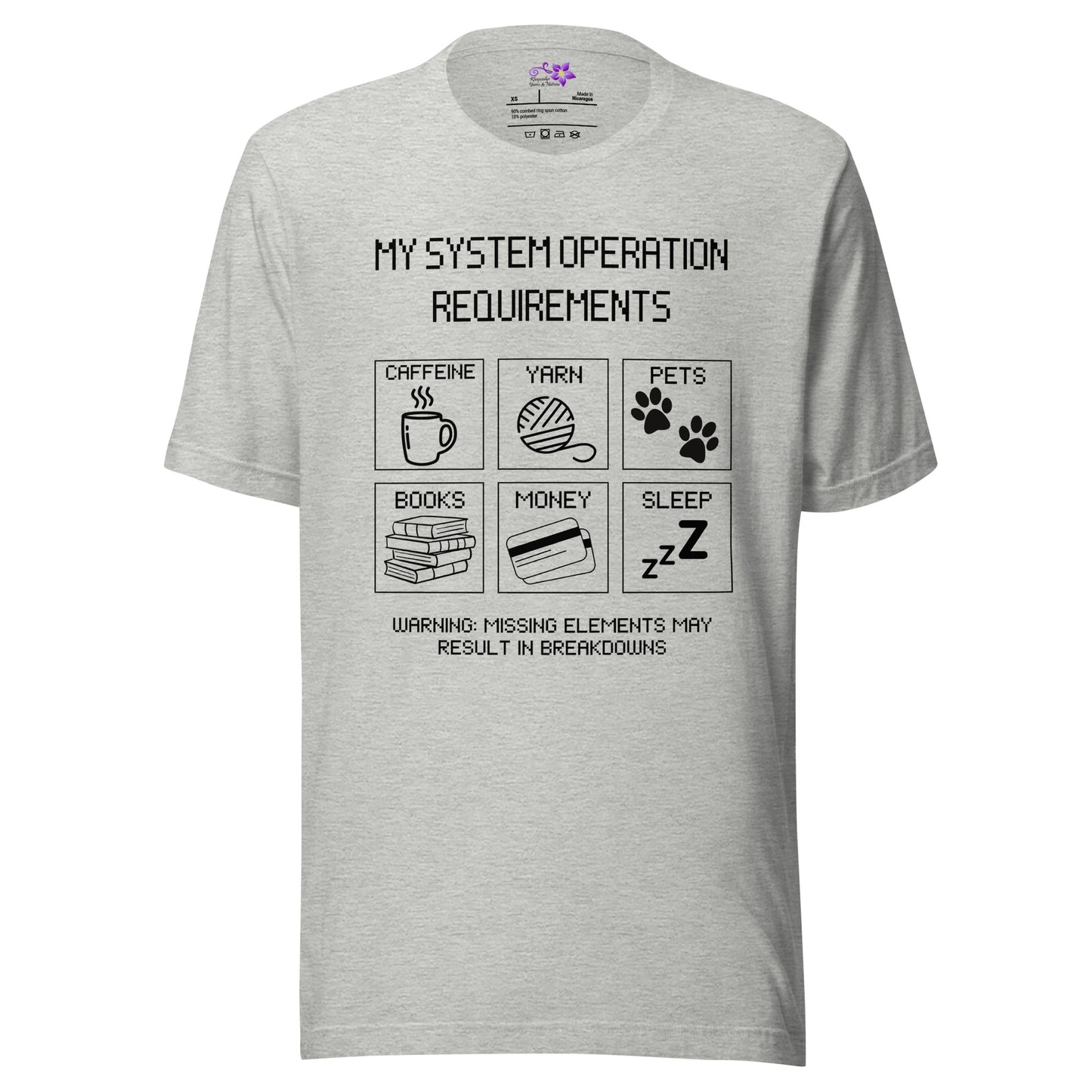 'My Operating Requirements' Crew Neck T-Shirt