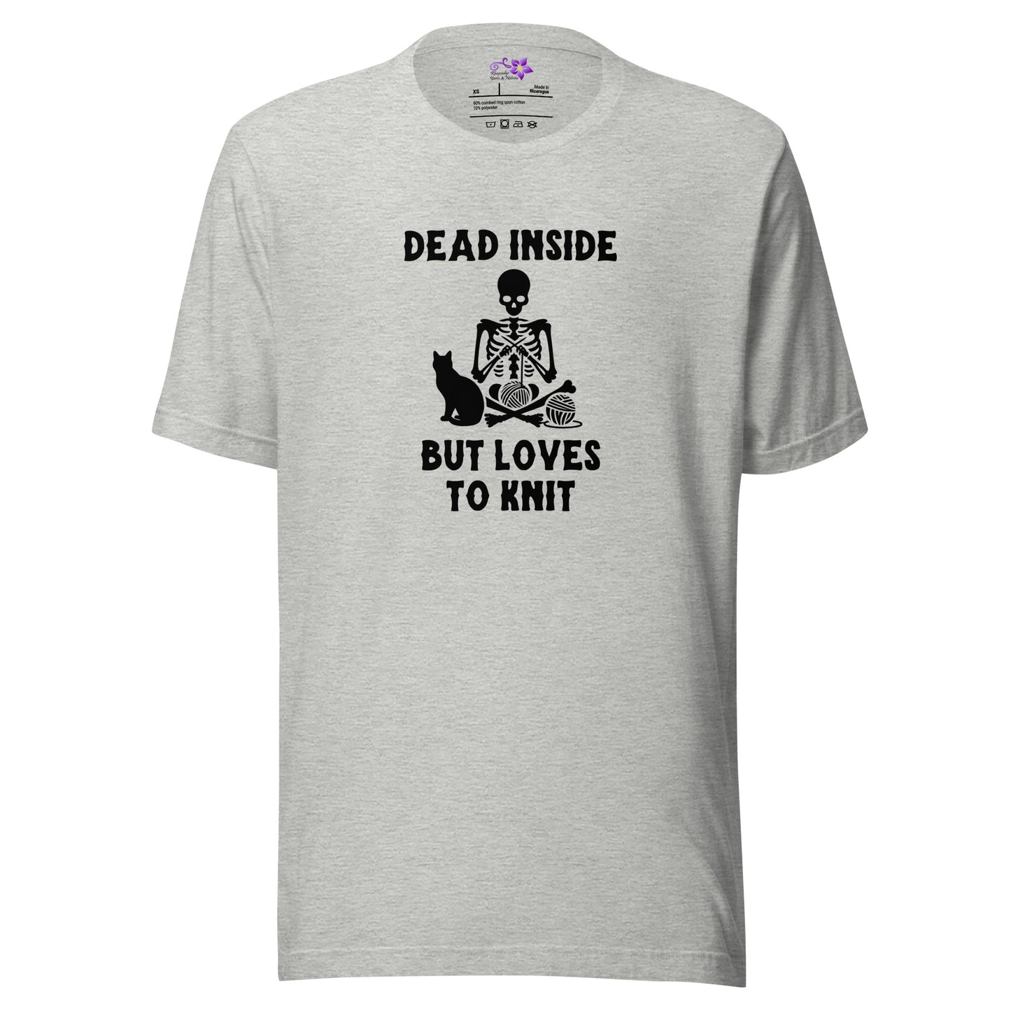 'Dead Inside but loves to knit' Crew Neck T-Shirt