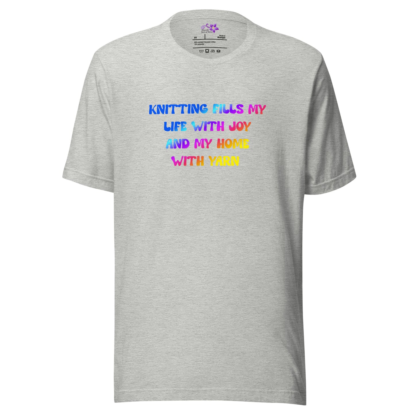 'Knitting Fills my Life' Crew Neck T-Shirt