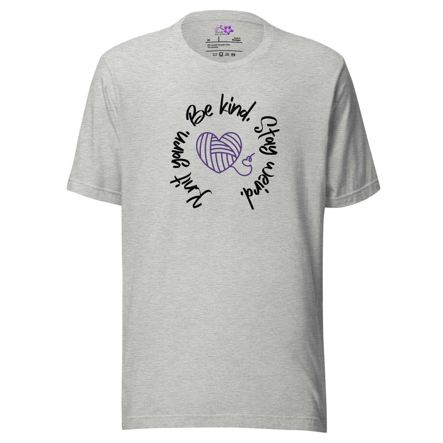 'Knit Yarn, Be Kind, Stay Weird. Circle' Crew Neck T-Shirt