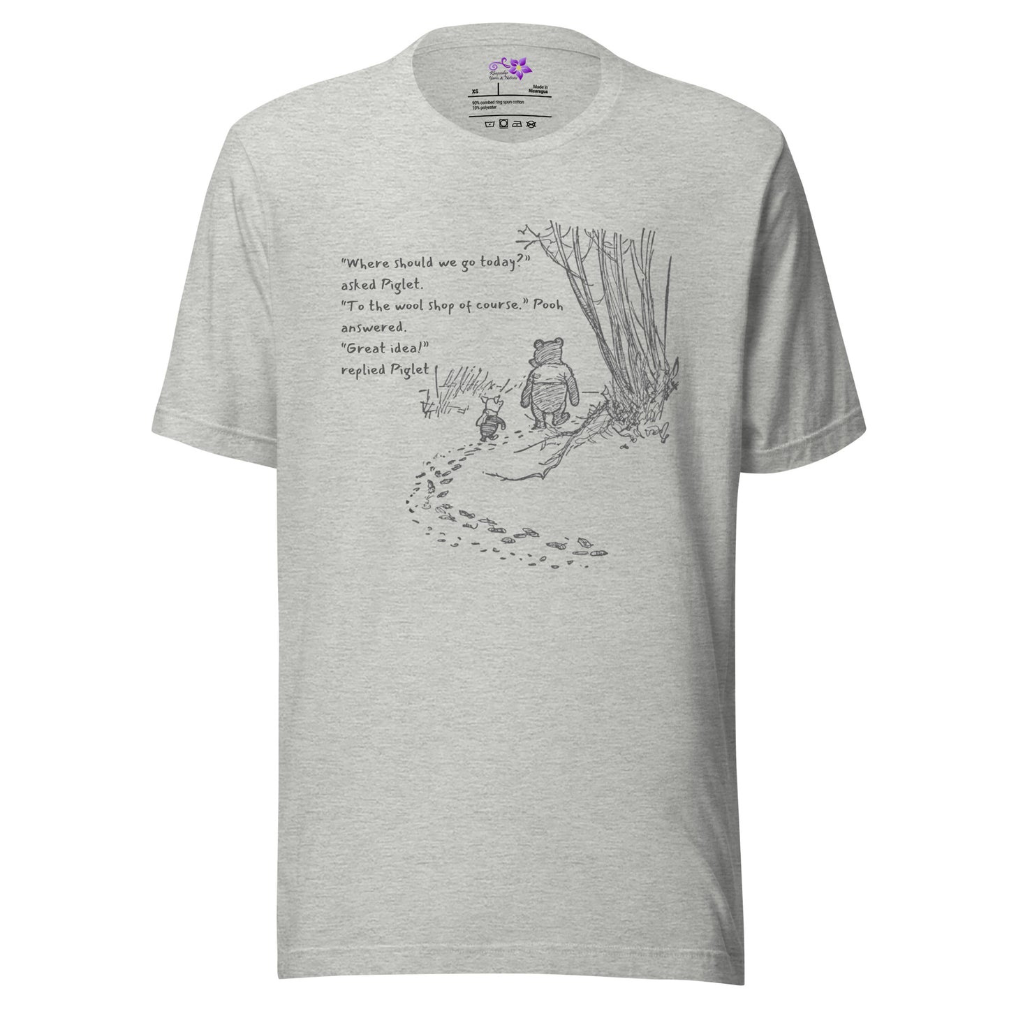 'Pooh and Piglet Go to the Wool Shop' Crew Neck T-Shirt