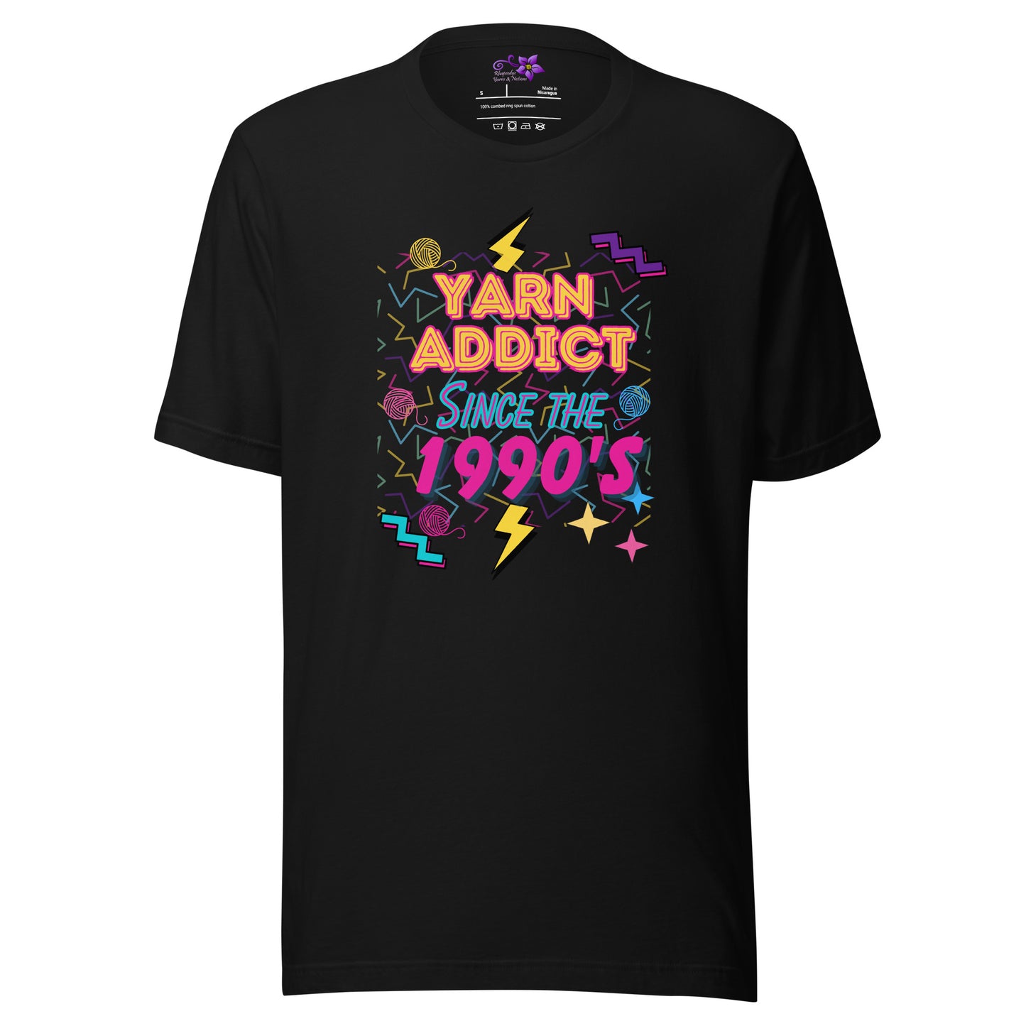 '90's Yarn Addict' Crew Neck T-Shirt