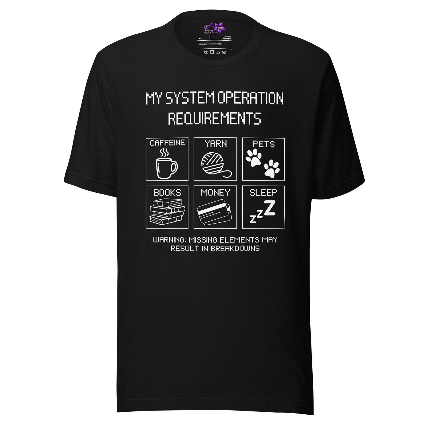 'My Operating Requirements' Crew Neck T-Shirt