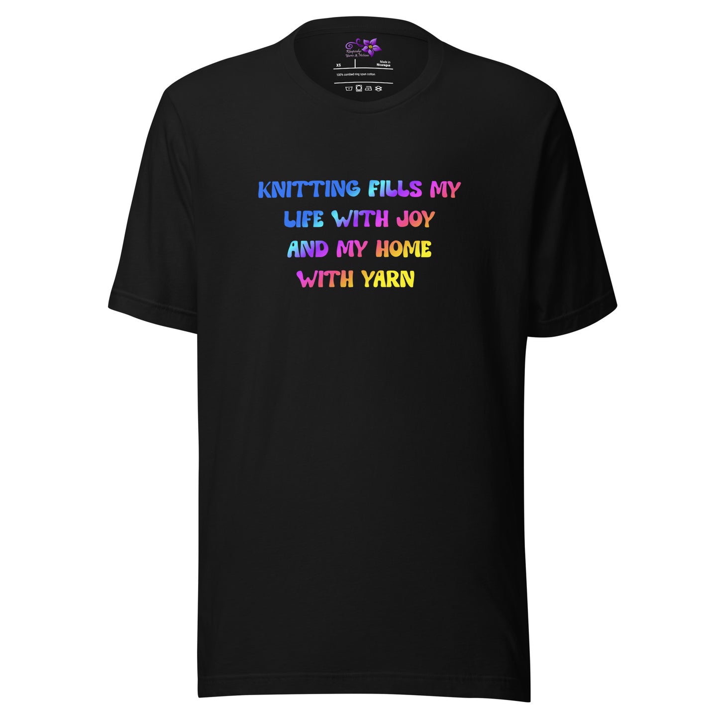 'Knitting Fills my Life' Crew Neck T-Shirt