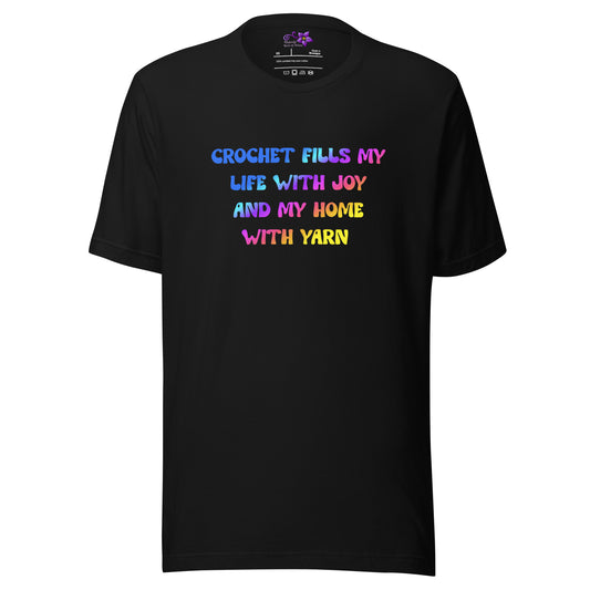 'Crochet fills my life' Crew Neck T-Shirt