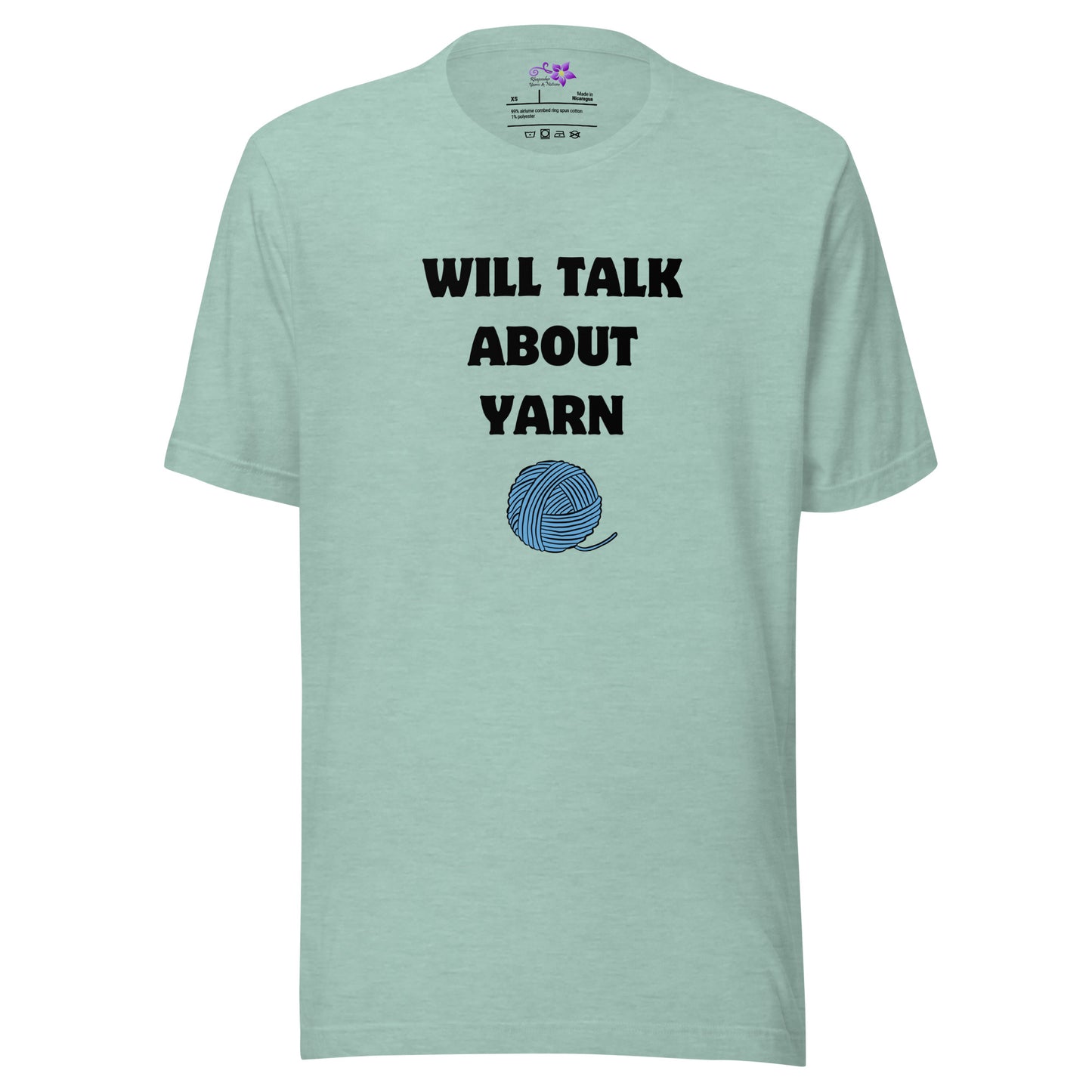 'Will Talk About Yarn' Crew Neck T-Shirt