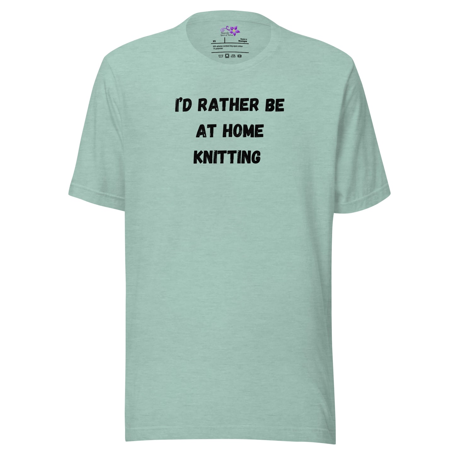 'Rather Be Knitting' Crew Neck  T-Shirt